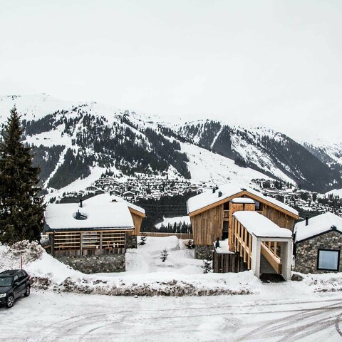 Blick auf eine traumhafte Winterlandshaft