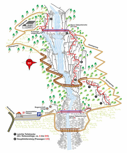 Klettersteigkarte Talbach