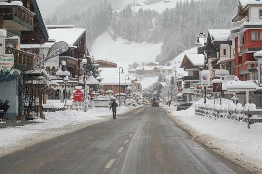 Blick auf die Gemeinde Gerlos im Winter