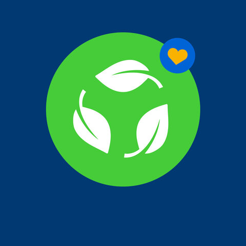 100% Ökostrom für dein Pistenerlebnis Grünes Nachhaltigkeit Icon