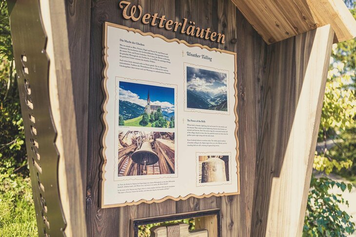 Eine Infotafel über Wetterleuten.