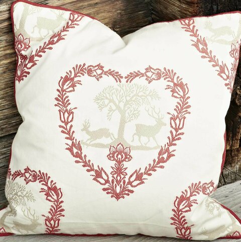 Prospektbestellung Schön besticktes Kissen