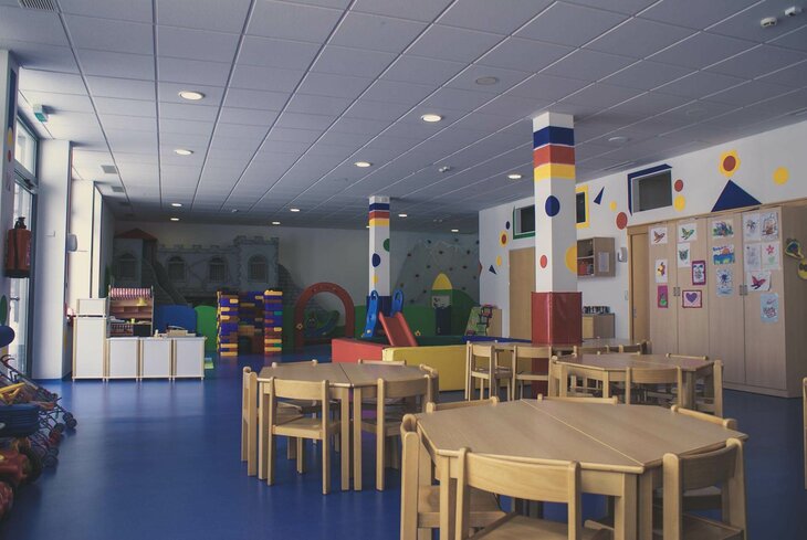 Blick in den bunten Gästekindergarten